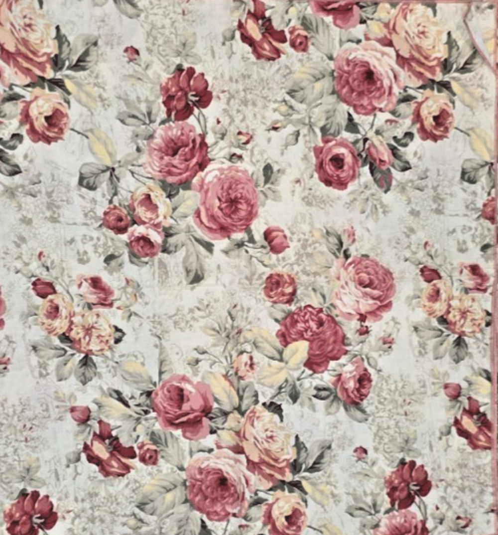 VTG Kay Dee Set 4 Rose Floral Cotton Napkins 18"x18" NWT Made in USA Cottagecore